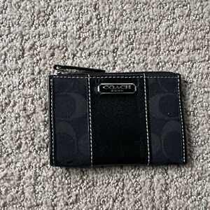 Coach Black and Gray Card Holder